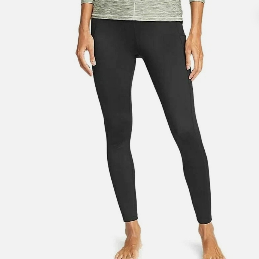 Eddie Bauer Women's Black Hyperlayer Trail Winter Ligned Leggings Medium